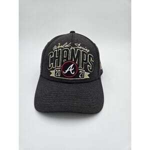 New Era 9FORTY Atlanta Braves 2021 World Series Champs Hat Gray MLB Cap